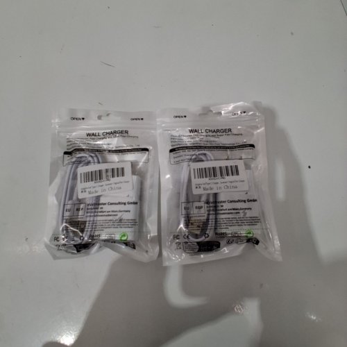 2PK FAST CHARGER USB TO USB TYPE C WITH BLOCK - 3FT - WHITE image 2