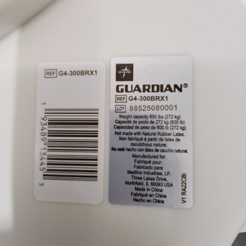 MEDLINE GUARDIAN BARIATRIC SEAT RISER - 4" - OFF WHITE (MODEL: G4-300BRX1) image 5