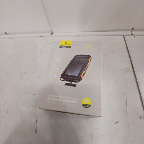 SOLAR-IN PORTABLE SOLAR POWER BANK AND FLASHLIGHT- BLACK / ORANGE (MODEL: YD-819) image 4