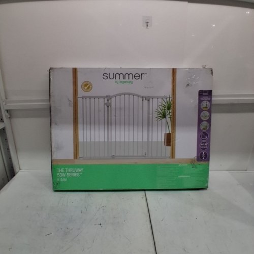SUMMER INFANT BY INGENUITY THE THRUWAY 53W SERIES EXTRA TALL & WIDE SAFETY BABY/PET GATE - 29.5"-53” X 38" - WHITE (MODEL: 17173) image 6