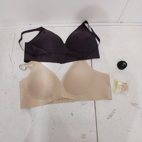 2PK WOMEN'S BEYOND SOFT COTTON WIRELESS BRA - 2XL - BLACK/BEIGE image 3