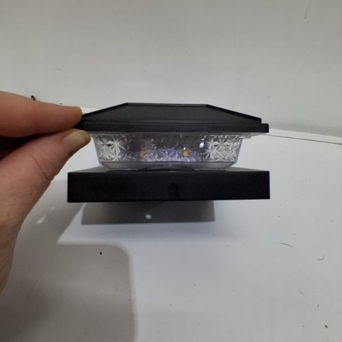 6PK JOFIOS OUTDOOR WATERPROOF SOLAR POST CAP LIGHTS - 4" X 4" - BLACK image 2