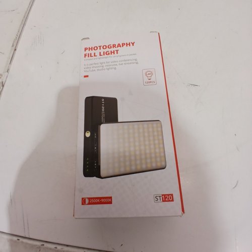MEIXITOY PHONE LIGHT, SELFIE LIGHT RECHARGEABLE CLIP VIDEO LIGHT, ADJUSTED 3 LIGHT MODES - 120 LED, 5000MAH - BLACK (MODEL: ST120) image 3