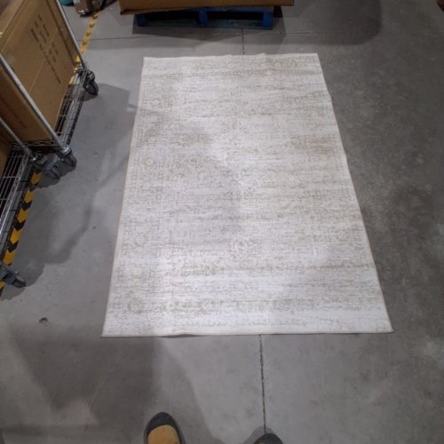 HAUTELOOM KAZOU ABSTRACT PATTERNED AREA RUG - 4FT X 6FT - GRAY AND WHITE image 3