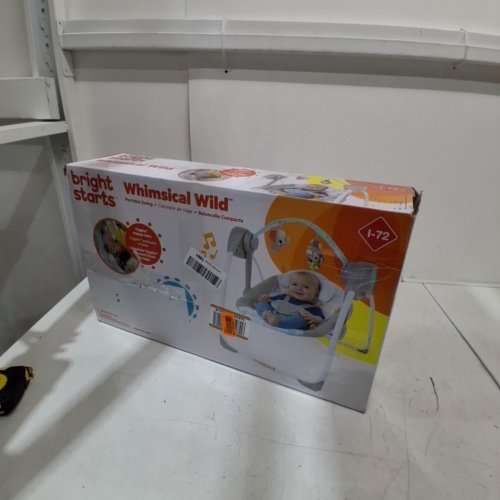 BRIGHT STARTS WHIMSICAL WILD PORTABLE BABY SWING, 0-9MO(11803) image 5