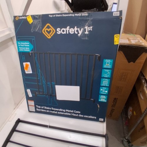 SAFETY FIRST TOP OF THE STAIRS EXPANDABLE METAL BABY GATE - 27" - 42" X 28" - BLACK (MODEL: GA090CBLKF2 image 4