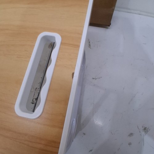FOLDABLE LAPTOP TABLE, LAP DESK, BREAKFAST SERVING TRAY - WOOD, WITH WHITE CUPHOLDER AND DEVICE HOLDER image 5