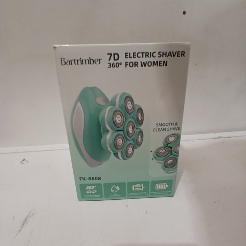 BARTRIMBER 7D ELECTRIC RAZOR WITH LED LIGHT FOR WET DRY USE - SEAFOAM (MODEL:FK-8608) image 5