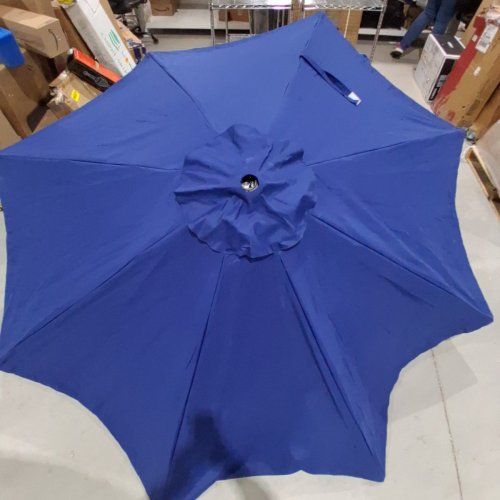 GARVEE PATIO UMBRELLA WITH CRANK LIFT & PUSH BUTTON TILT - 9FT - BLUE (MODEL:PPG_34FLNQDL) image 3
