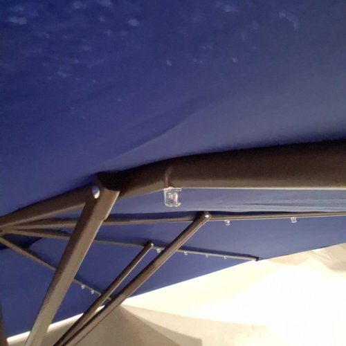 GARVEE PATIO UMBRELLA WITH CRANK LIFT & PUSH BUTTON TILT - 9FT - BLUE (MODEL:PPG_34FLNQDL) image 4