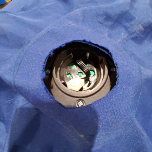 GARVEE PATIO UMBRELLA WITH CRANK LIFT & PUSH BUTTON TILT - 9FT - BLUE (MODEL:PPG_34FLNQDL) image 7