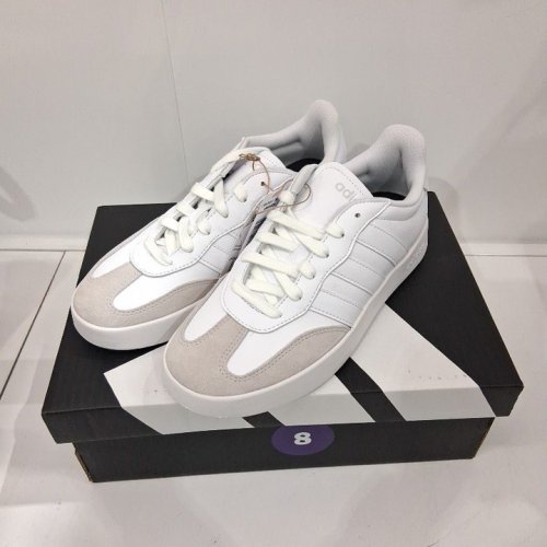 WOMEN'S ADIDAS BARREDA COURT SHOES - SIZE 8 - WHITE/BLACK/GREY (STYLE : 1997502) image 2