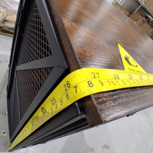 WOOD TOP PET CRATE - 26.5" X 31" - BLACK / BROWN image 4