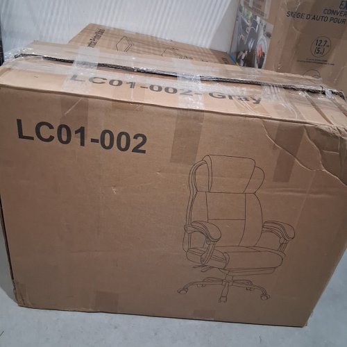 ARESHARK ERGONOMIC PU LEATHER OFFICE CHAIR WITH FOOTREST - GRAY (MODEL: LC01-002) image 5
