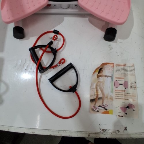 RENRUI WAIST TWISTING TRAINER EXERCISE MACHINE, 330LB CAPACITY - SMART LED MONITOR - PINK, WHITE image 4