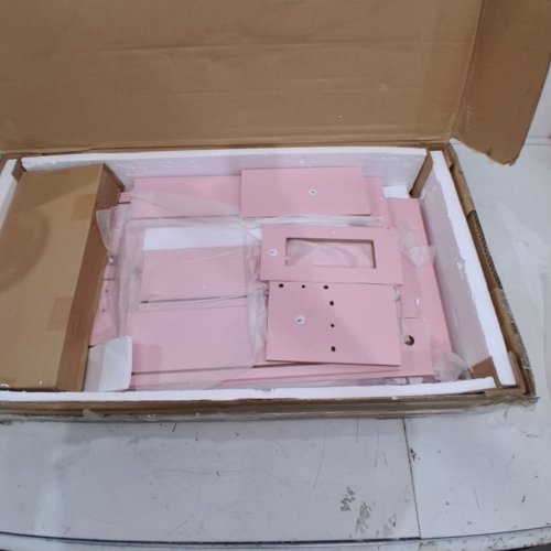 SIKAIC 3 DRAWER NIGHTSTAND WITH CHARGING STATION - 13.8" X 17.7" X 26.8" - PINK (MODEL: DJVN000014_4) image 5