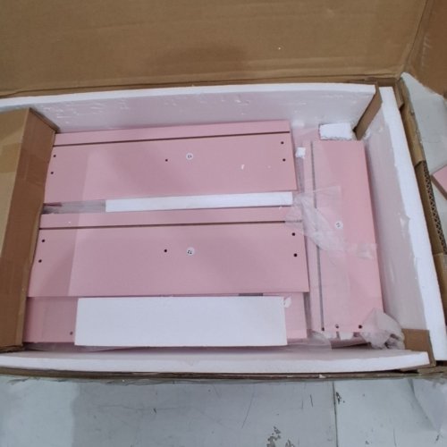 SIKAIC 3 DRAWER NIGHTSTAND WITH CHARGING STATION - 13.8" X 17.7" X 26.8" - PINK (MODEL: DJVN000014_4) image 8