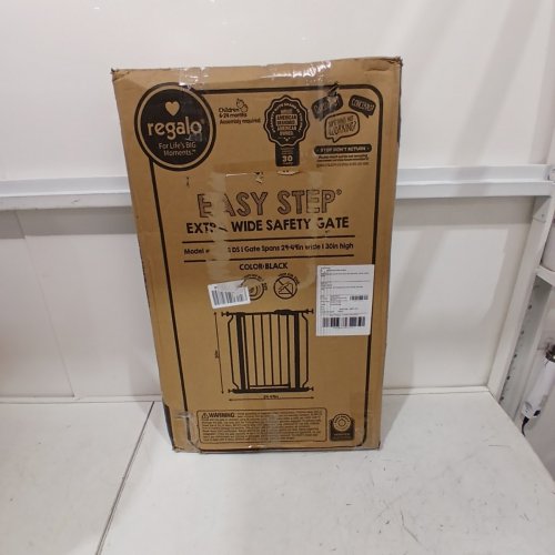 REGALO EASY STEP EXTRA WIDE SAFETY GATE - 29-49" X 30" - BLACK (MODEL: 1164 EB DS) image 6