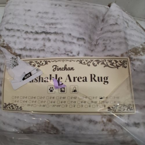 JINCHAN RUNNER RUG SOFT FAUX WOOL WASHABLE AREA RUG RUNNER - 3FT X 8FT - TAUPE image 2