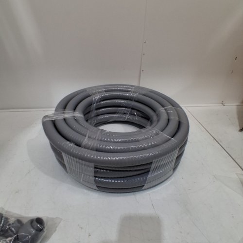 LIQUID-TIGHT CONDUIT AND CONNECTOR KIT WITH 8 STRAIGHT FITTINGS AND 8 ANGLE FITTINGS - 50FT - 3/4" DIAMETER - GREY image 2