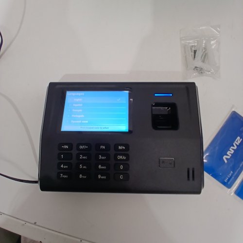 ANVIZ TIME CLOCKS FOR SMALL BUSINESS EMPLOYEES - NO MONTHLY FEE NO SOFTWARE REQUIRED - FINGERPRINT BIOMETRIC CLOCK IN & OUT MACHINE - FINGER + RFID + PIN PUNCHING - BLACK (MODEL: CX3) image 2