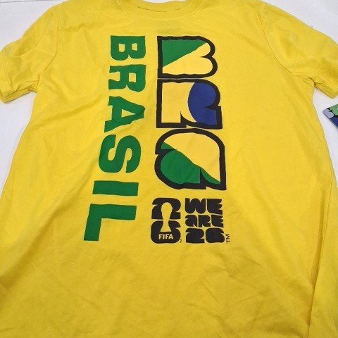 UNISEX BRAZIL FIFA T-SHIRT - LARGE - YELLOW image 2