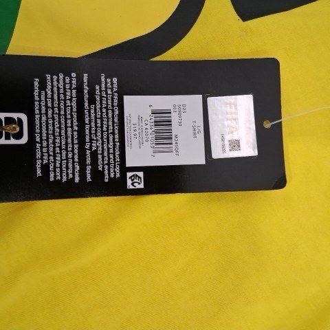 UNISEX BRAZIL FIFA T-SHIRT - LARGE - YELLOW image 3