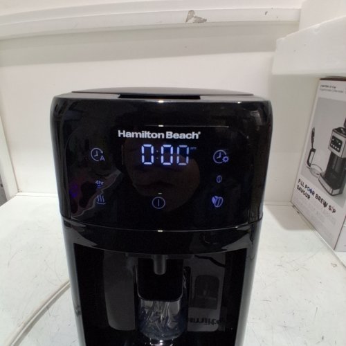 HAMILTON BEACH ONE PRESS DISPENSING COFFEE MAKER - MAKES 12 CUPS - BLACK (MODEL: 47602) image 2