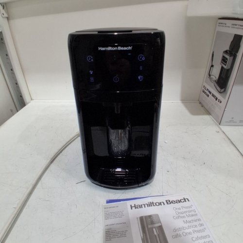 HAMILTON BEACH ONE PRESS DISPENSING COFFEE MAKER - MAKES 12 CUPS - BLACK (MODEL: 47602) image 3