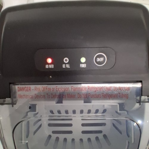 EUHOMY COUNTERTOP ICE MAKER MACHINE WITH HANDLE, BASKET AND SCOOP - MAKES 26LB/DAY - BLACK (MODEL: IM001-BBL-CAEH) image 2