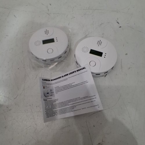 2PK LEDRONCO CARBON MONOXIDE DETECTOR - WHITE image 2
