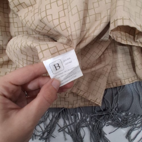 TEXTILE COUCH COVER - FITS STANDARD SOFAS OF 74" - 96" - BROWN/GREY image 2