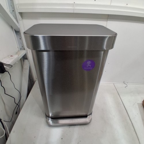 SIMPLEHUMAN STAINLESS STEEL STEP KITCHEN TRASH CAN - 45L - (MODEL: CW2080) image 2