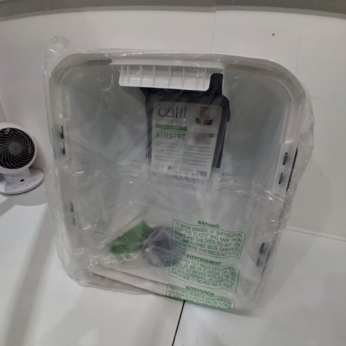 CATIT AIRSIFT LITTER PAN - JUMBO - 19.5" X 18" X 22.5" - GREY/WHITE image 2