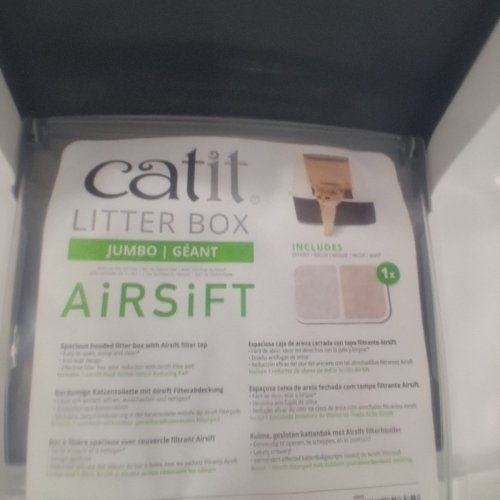 CATIT AIRSIFT LITTER PAN - JUMBO - 19.5" X 18" X 22.5" - GREY/WHITE image 5