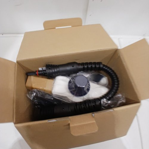 DOVETY HANDHELD STEAM CLEANER - 350 ML TANK, 900-1050W, 110-130 V/60HZ - WHITE / BLUE (MODEL: TMSC-001) image 3