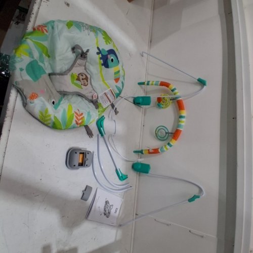 BABY BRIGHT STARTS NO SLIP BOUNCER SOOTHING VIBRATIONS INFANT SEAT - RAINFOREST VIBES - MULTICOLOUR - (MODEL: 12227-ES) image 2