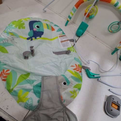 BABY BRIGHT STARTS NO SLIP BOUNCER SOOTHING VIBRATIONS INFANT SEAT - RAINFOREST VIBES - MULTICOLOUR - (MODEL: 12227-ES) image 3