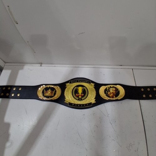 MVP MOST VALUBLE PLAYER CHAMIPIONSHIP BELT - FITS UP TO 50" WAISTS - BLACK / GOLD image 2