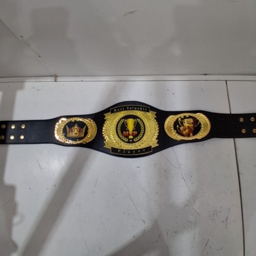 MVP MOST VALUBLE PLAYER CHAMIPIONSHIP BELT - FITS UP TO 50" WAISTS - BLACK / GOLD image 4