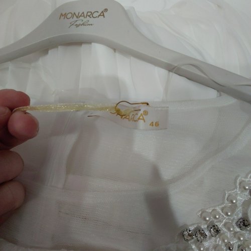 2PC MONARCHA WOMENS LACES TOP FORMAL ELEGANT EVENING DRESS - 46 - WHITE image 3