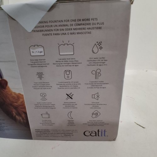 CATIT PIXI UVC DRINKING WATER FOUNTAIN - 5L - STAINLESS STEEL (MODEL: 43761) image 6