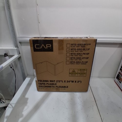 CAP BARBELL ALL PURPOSE FOLDING ANTI TEAR EXERCISE MAT - 72" X 24" X 2" - BLUE - (MODEL: MTIS-9263-BL10P) image 4