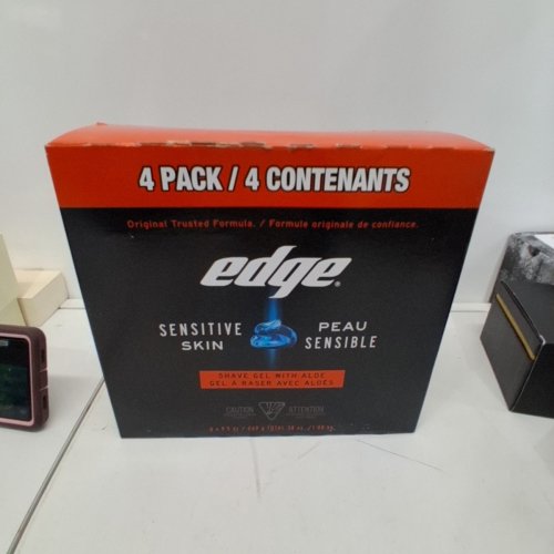 4PK MEN'S EDGE SENSITIVE SKIN SHAVE GEL WITH ALOE - 269G EACH image 3