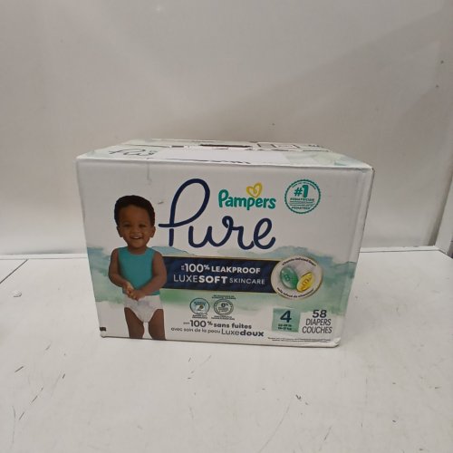 58PK PAMPERS PURE 100% LEAKPROOF BABY DIAPERS - SIZE 4 image 3