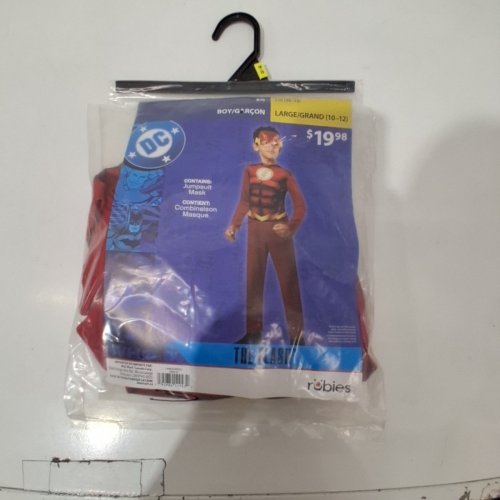 2PC DISGUISE BOY'S DC THE FLASH COSTUME WITH MASK - LARGE 10/12 - RED (STYLE:1000129) image 3