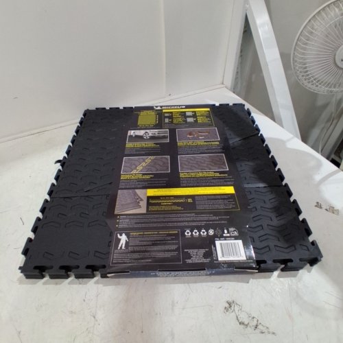 6PK MICHELIN INTERLOCKING FLOORING TILES- 18" X 18" - BLACK (MODEL: 1890284) image 4