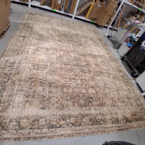 FOLDABLE NON-SLIP LARGE AREA RUG - 14FT X 10FT - BROWN image 3