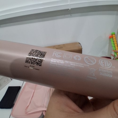 9PC 7MAGIC HIGH SPEED HAIR DRYER BRUSH WITH BAG AND 6 IN 1 STYLER - 110 VOLTS - 1200 WATTS - PINK - (MODEL: TD-2301) image 5