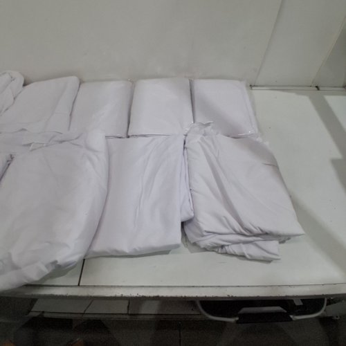 10PK FANI STAIN & WRINKLE RESISTANT RECTANGLE TABLECLOTHS FOR 8FT TABLE - 90" X 156" - WHITE image 6